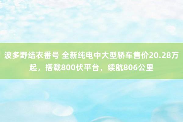 波多野结衣番号 全新纯电中大型轿车售价20.28万起，搭载800伏平台，续航806公里