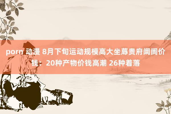 porn 动漫 8月下旬运动规模高大坐蓐贵府阛阓价钱：20种产物价钱高潮 26种着落