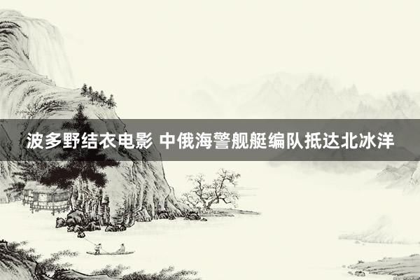 波多野结衣电影 中俄海警舰艇编队抵达北冰洋