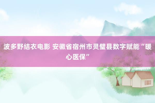 波多野结衣电影 安徽省宿州市灵璧县数字赋能“暖心医保”