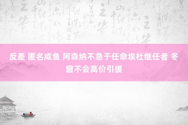 反差 匿名咸鱼 阿森纳不急于任命埃杜继任者 冬窗不会高价引援