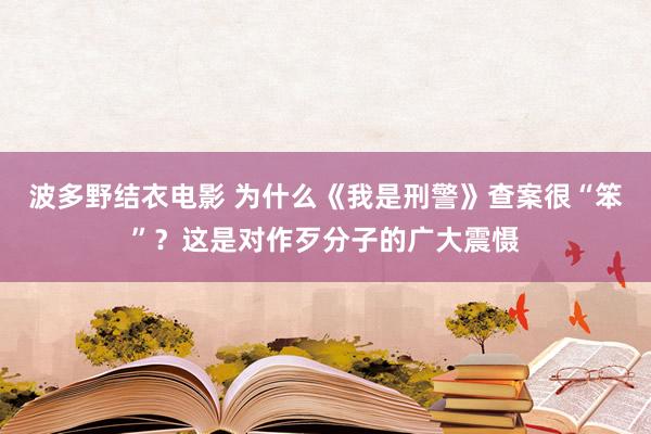 波多野结衣电影 为什么《我是刑警》查案很“笨”？这是对作歹分子的广大震慑
