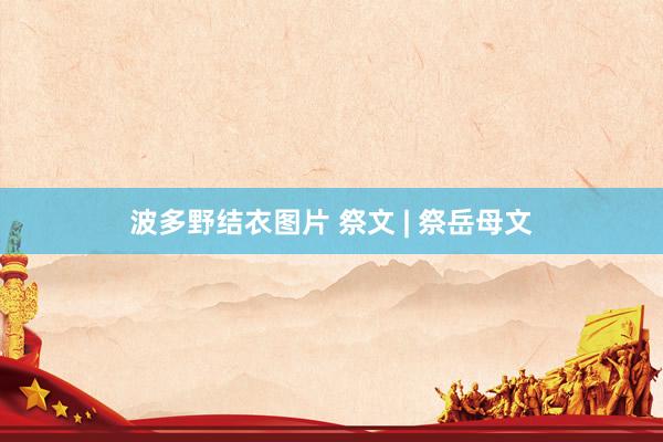 波多野结衣图片 祭文 | 祭岳母文