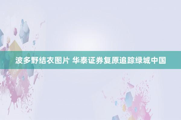 波多野结衣图片 华泰证券复原追踪绿城中国