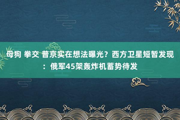 母狗 拳交 普京实在想法曝光？西方卫星短暂发现：俄军45架轰炸机蓄势待发