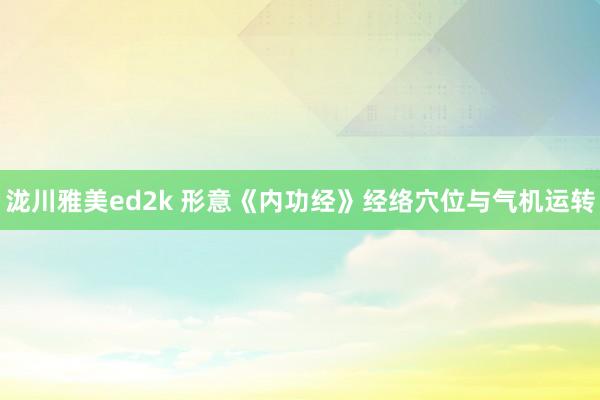泷川雅美ed2k 形意《内功经》经络穴位与气机运转