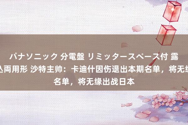 パナソニック 分電盤 リミッタースペース付 露出・半埋込両用形 沙特主帅：卡迪什因伤退出本期名单，将无缘出战日本