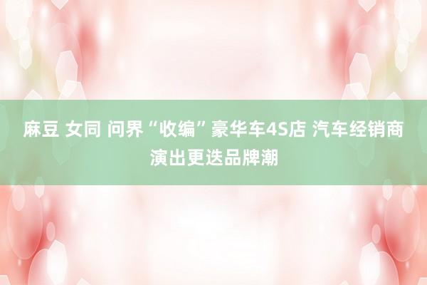 麻豆 女同 问界“收编”豪华车4S店 汽车经销商演出更迭品牌潮