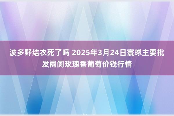 波多野结衣死了吗 2025年3月24日寰球主要批发阛阓玫瑰香葡萄价钱行情
