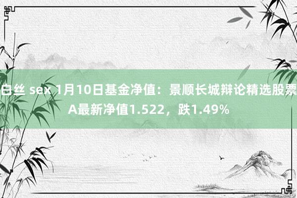 白丝 sex 1月10日基金净值：景顺长城辩论精选股票A最新净值1.522，跌1.49%