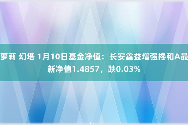 萝莉 幻塔 1月10日基金净值：长安鑫益增强搀和A最新净值1.4857，跌0.03%