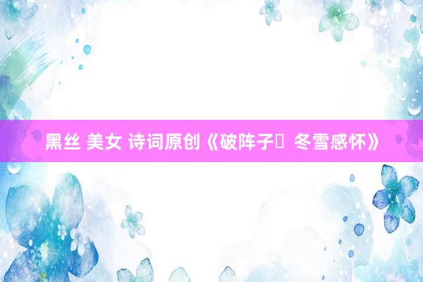 黑丝 美女 诗词原创《破阵子・冬雪感怀》