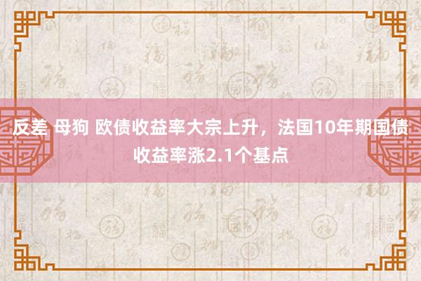 反差 母狗 欧债收益率大宗上升，法国10年期国债收益率涨2.1个基点