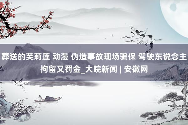 葬送的芙莉莲 动漫 伪造事故现场骗保 驾驶东说念主拘留又罚金_大皖新闻 | 安徽网