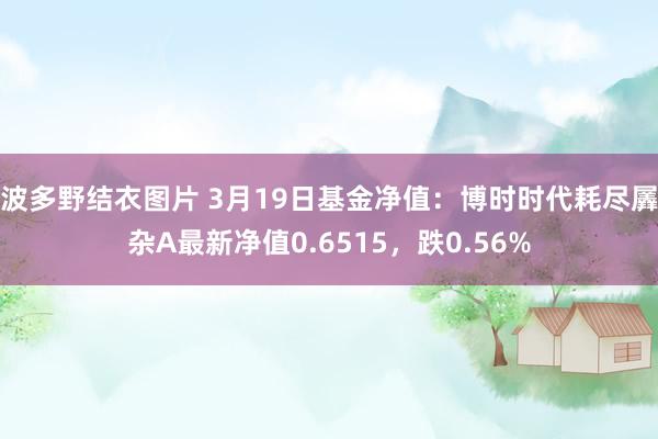 波多野结衣图片 3月19日基金净值：博时时代耗尽羼杂A最新净值0.6515，跌0.56%