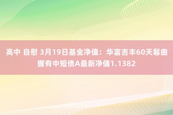 高中 自慰 3月19日基金净值：华富吉丰60天鬈曲握有中短债A最新净值1.1382