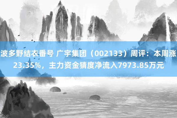 波多野结衣番号 广宇集团（002133）周评：本周涨23.35%，主力资金猜度净流入7973.85万元