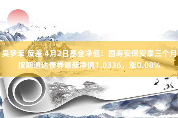 吴梦菲 反差 4月2日基金净值：国寿安保安泰三个月按期通达债券最新净值1.0336，涨0.08%