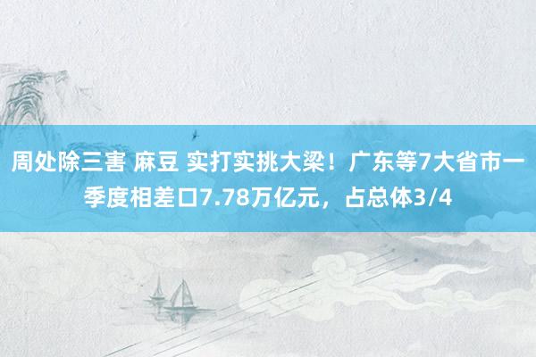 周处除三害 麻豆 实打实挑大梁！广东等7大省市一季度相差口7.78万亿元，占总体3/4