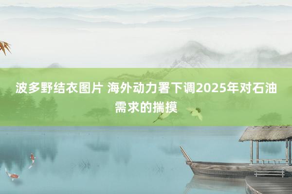 波多野结衣图片 海外动力署下调2025年对石油需求的揣摸
