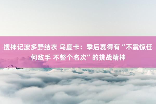 搜神记波多野结衣 乌度卡：季后赛得有“不震惊任何敌手 不整个名次”的挑战精神