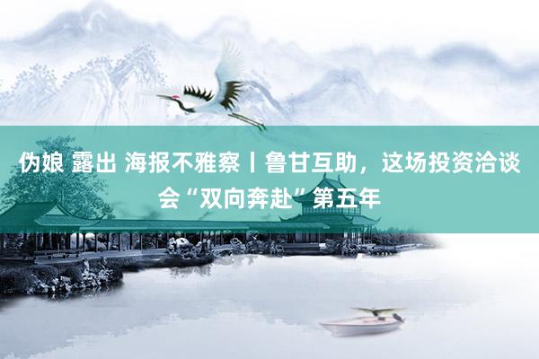 伪娘 露出 海报不雅察丨鲁甘互助，这场投资洽谈会“双向奔赴”第五年